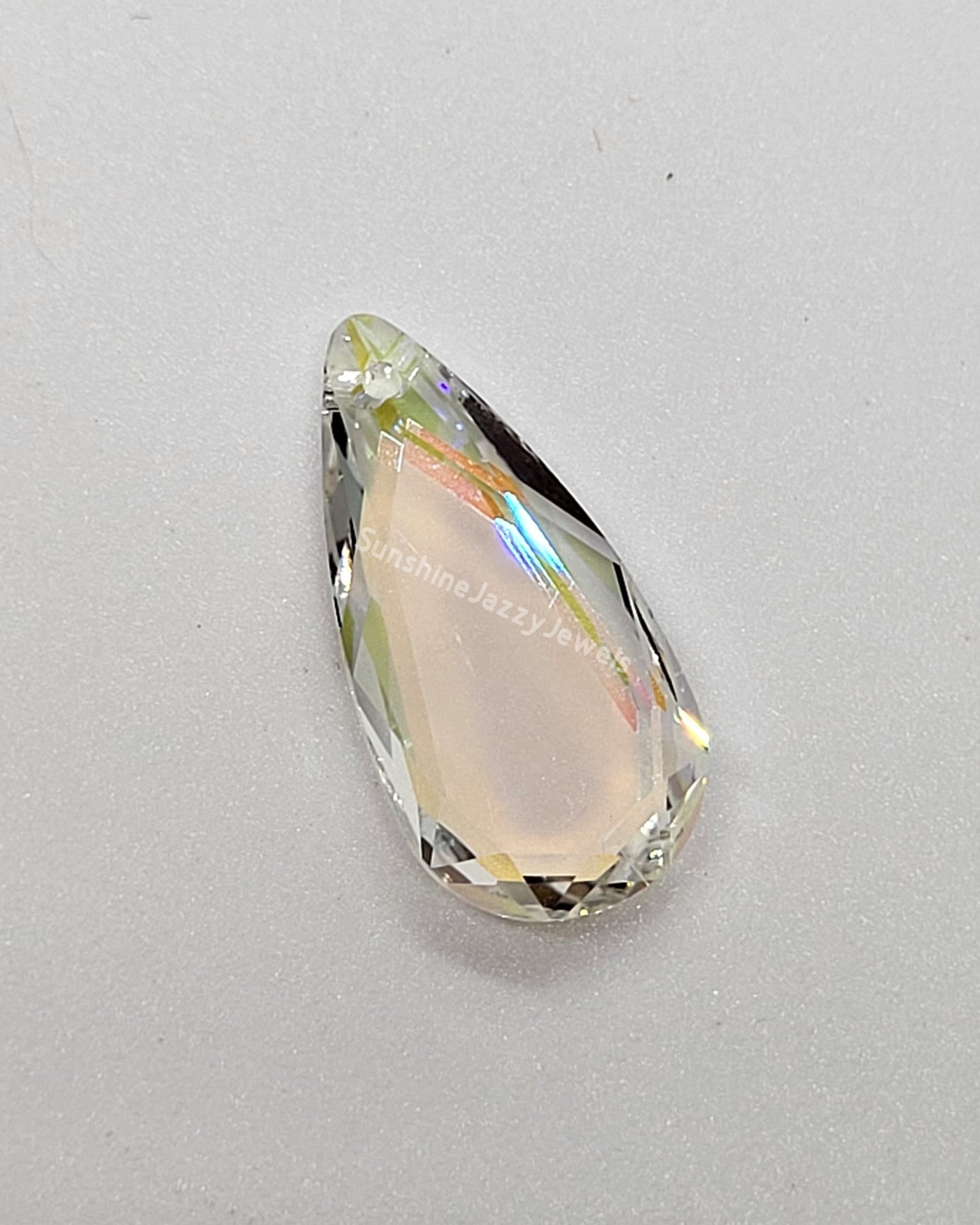 #6140 - Swarovski Crystal Bezeled Teardrop Pendant