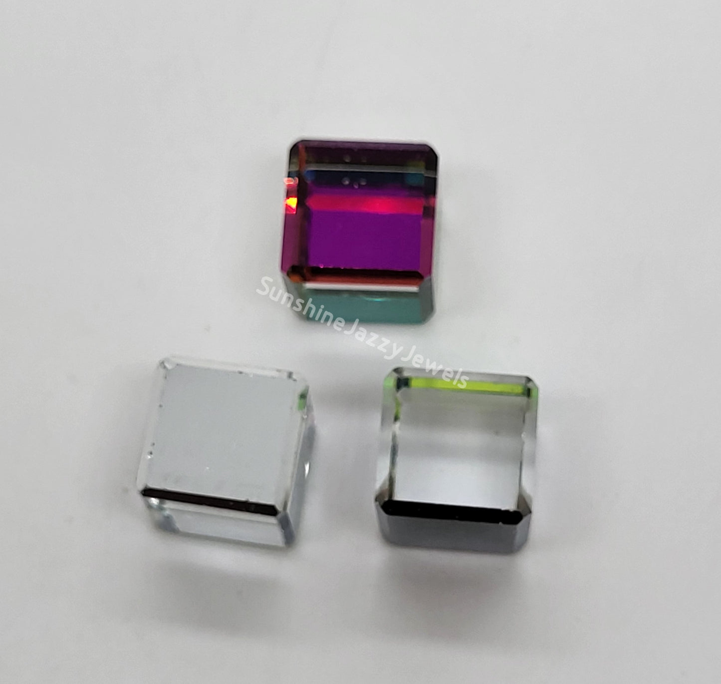 #4840 - Factory Pack Swarovski Vitrail Medium 14mm Full Flatback Cube Fancy Stone