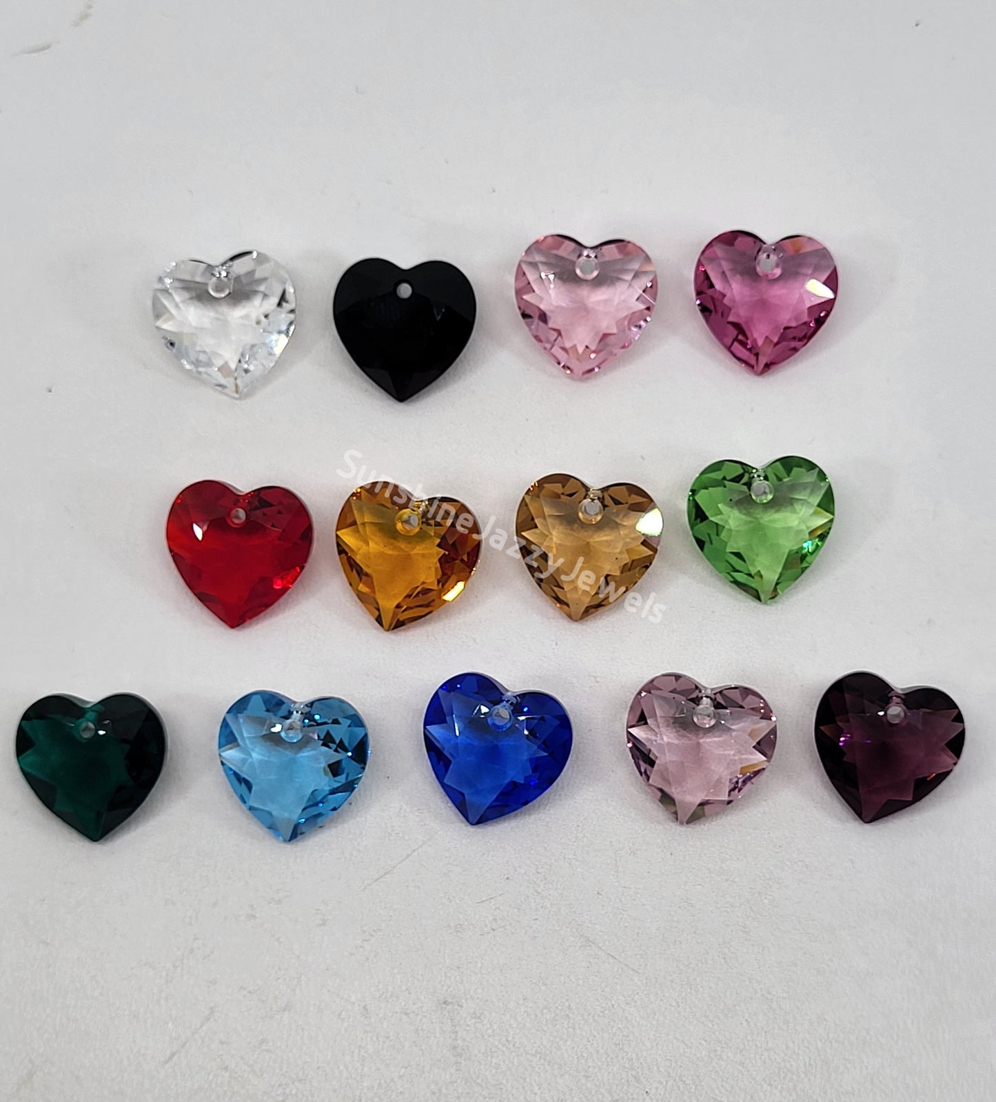 #6432 - Swarovski Crystal Heart Cut Pendants