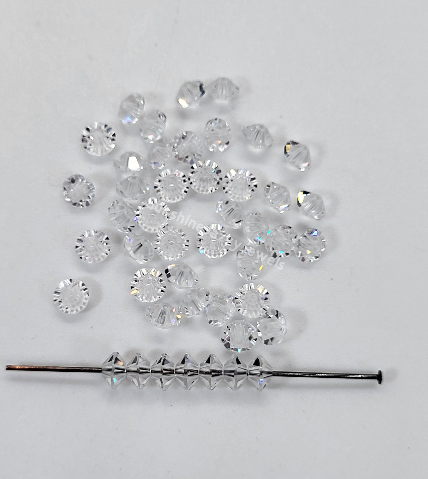 #5307 - Swarovski Crystal Flat Bicone/ Rondel Beads; 4 Sizes