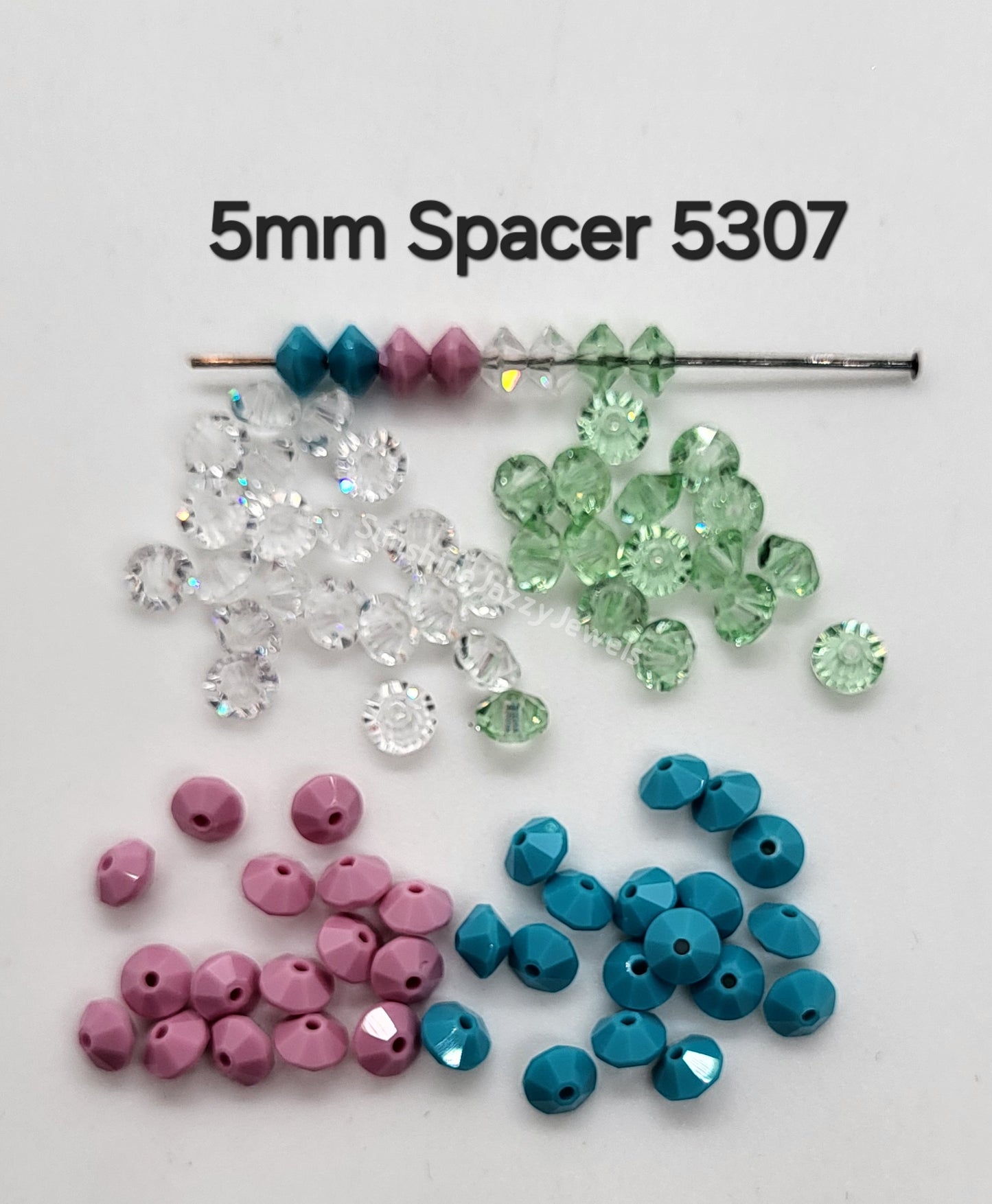 #5307 - Swarovski Crystal Flat Bicone/ Rondel Beads; 4 Sizes