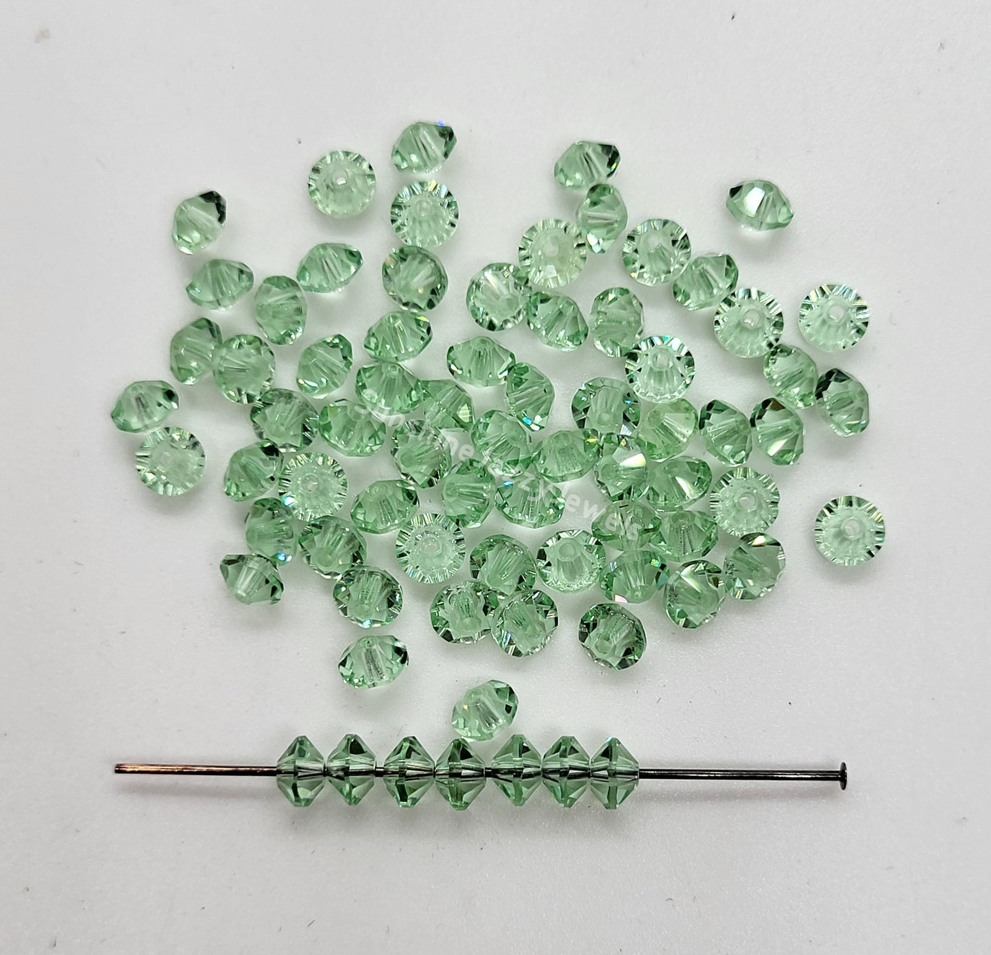 #5307 - Swarovski Crystal Flat Bicone/ Rondel Beads; 4 Sizes