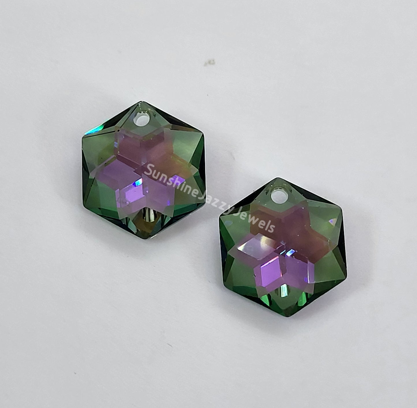 #8135 - Swarovski Crystal Star Hexagon Pendant/ Prism