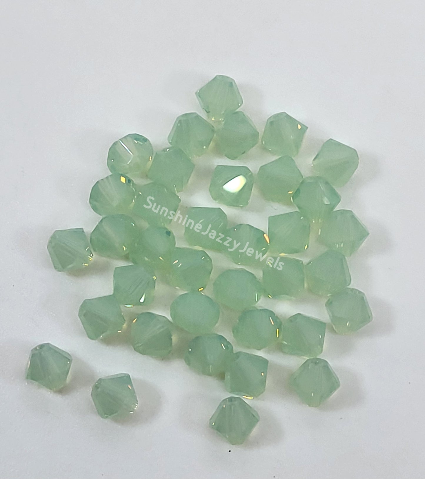 #5328 - Swarovski Crystal 5mm Bicone Beads; Opal Colors