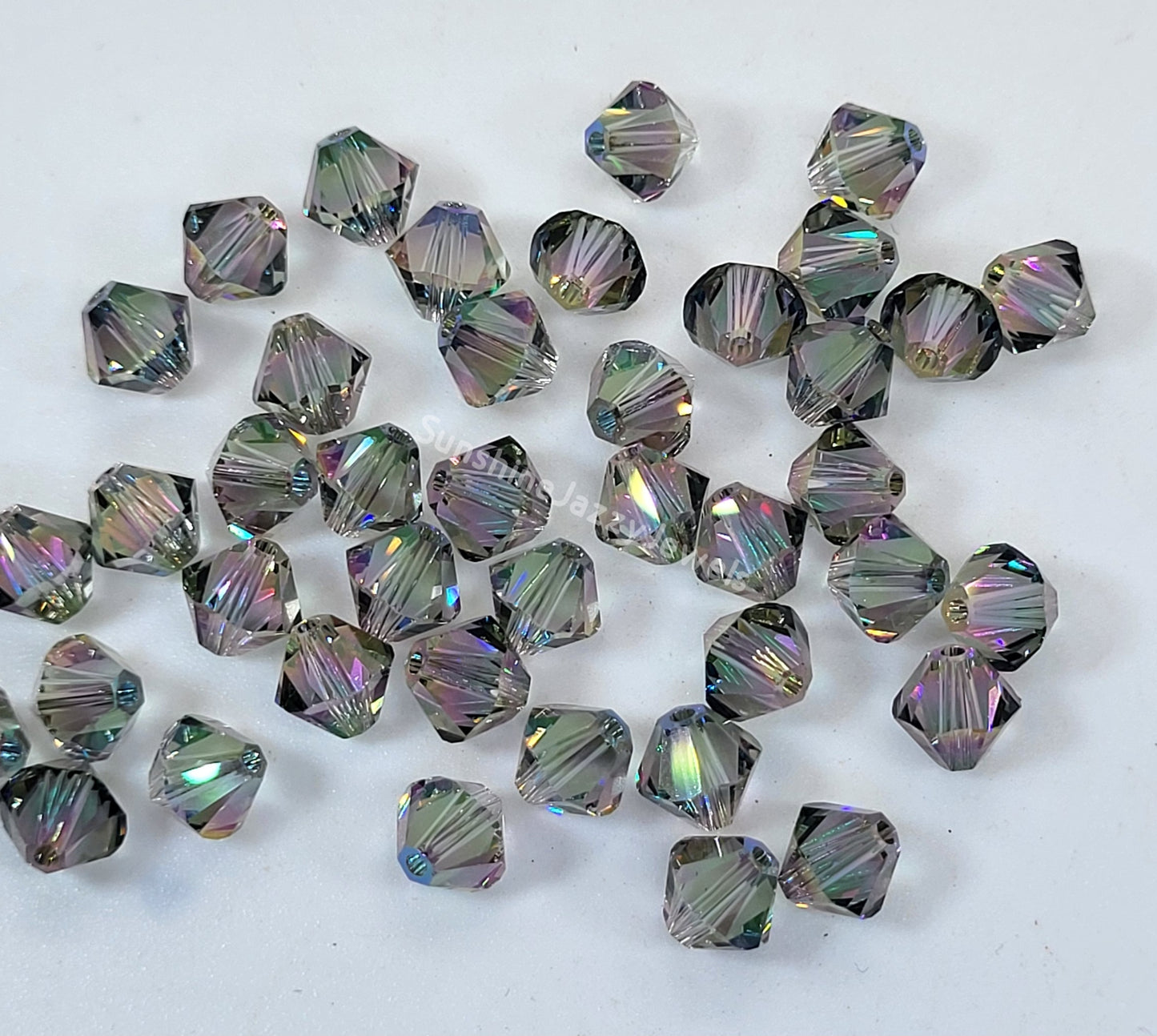 #5328 - Swarovski Crystal 6mm Bicone Beads; Crystal Effects