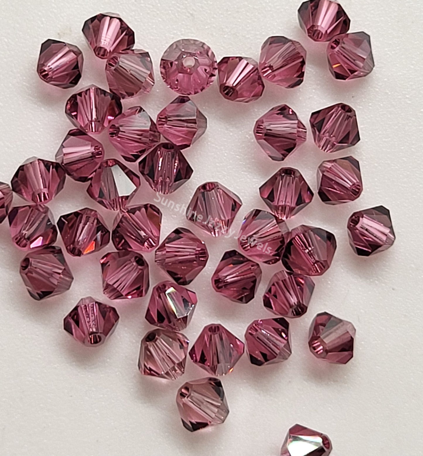 #5328 - Swarovski Crystal 4mm Bicones - Satin Effect