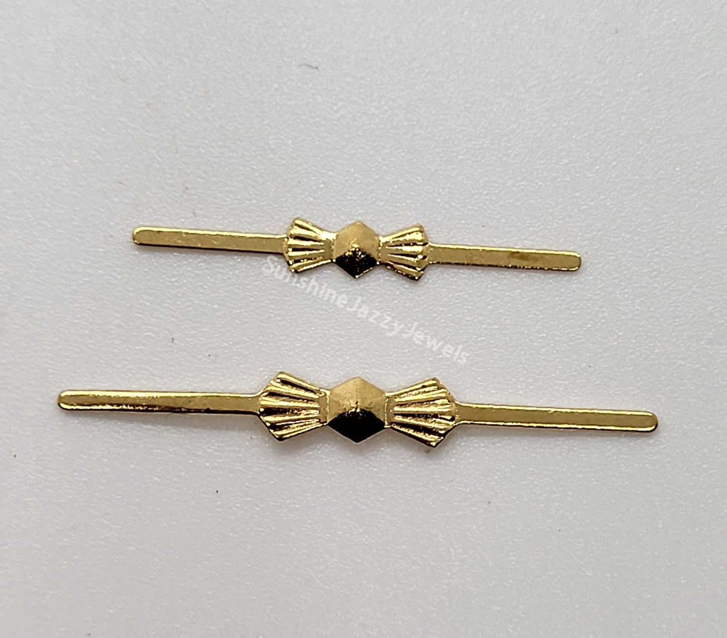 Gold or Silver Plated Bowtie Connector Pieces