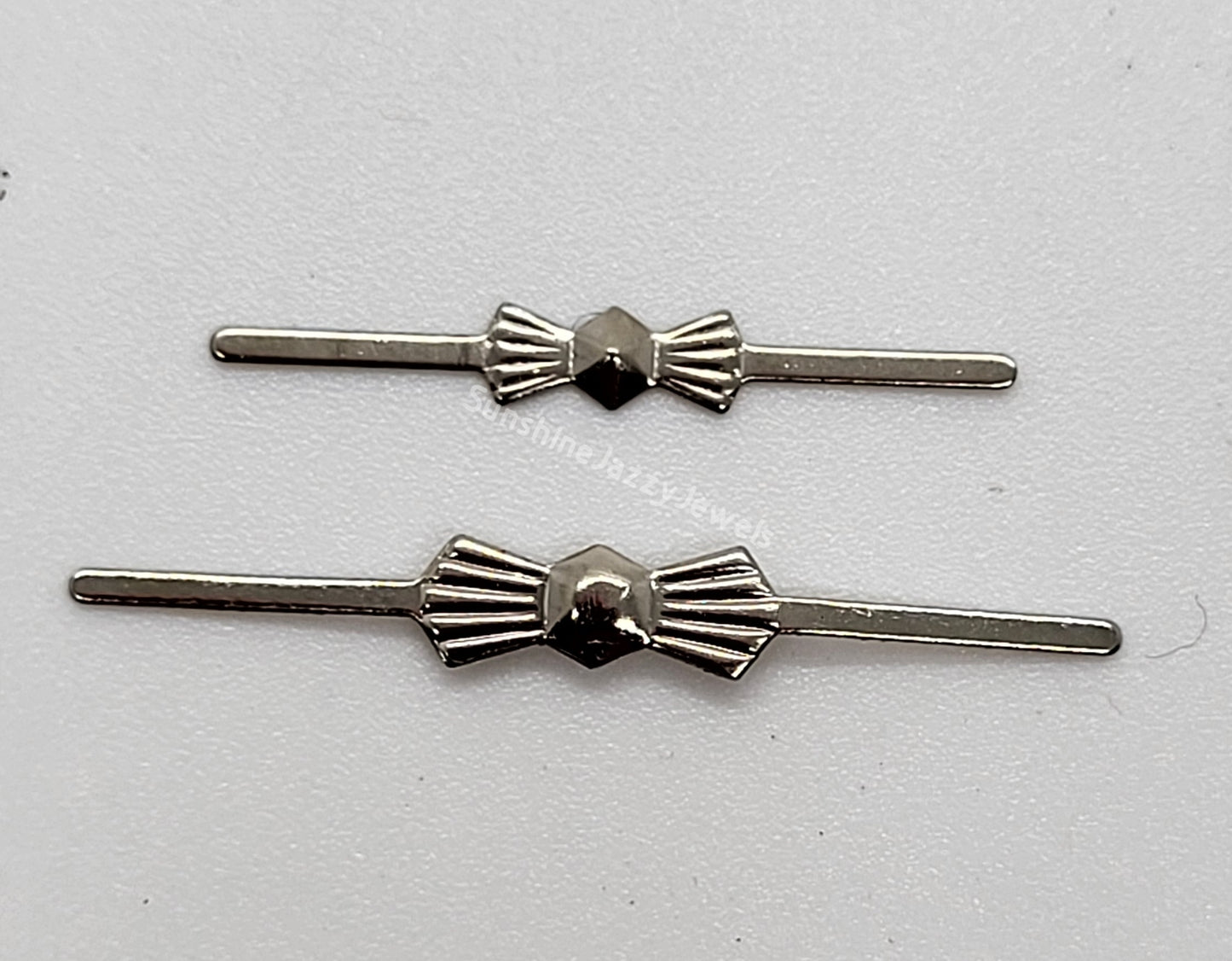Gold or Silver Plated Bowtie Connector Pieces