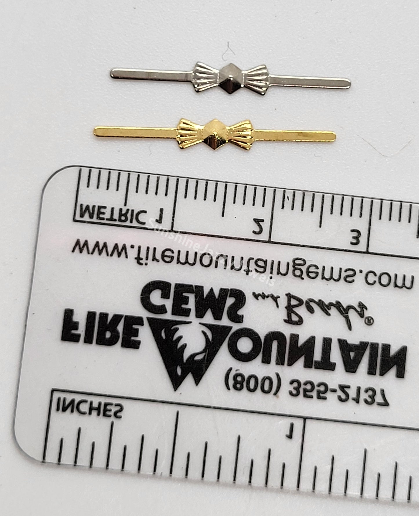 Gold or Silver Plated Bowtie Connector Pieces