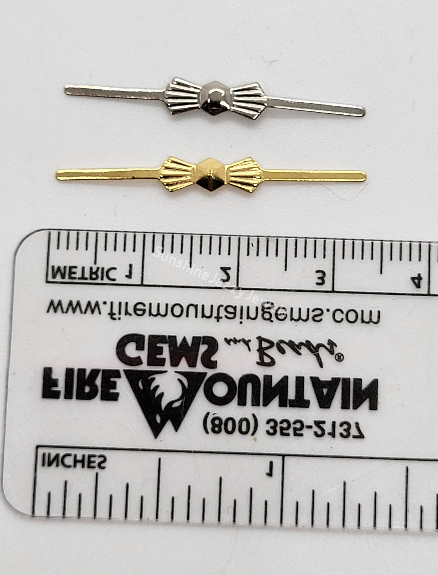 Gold or Silver Plated Bowtie Connector Pieces