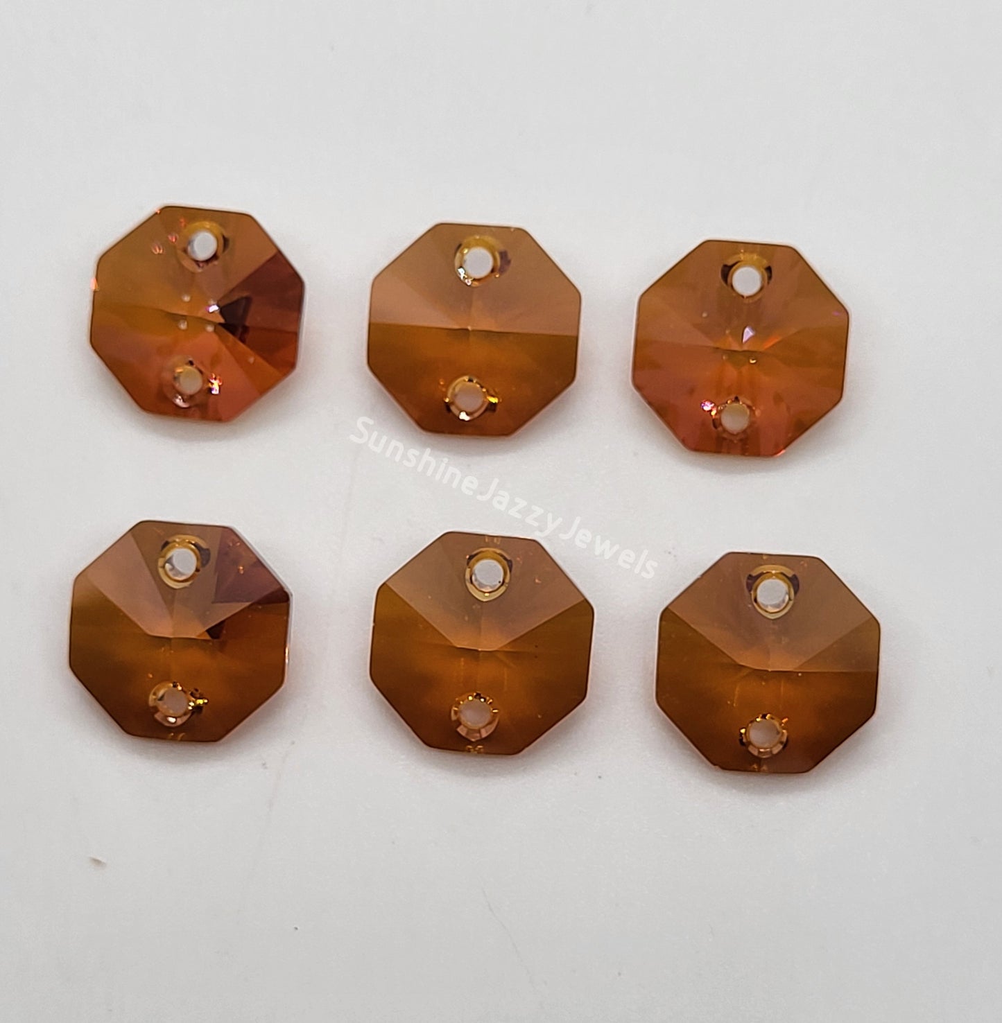 #6404 - Swarovski Crystal 2 Hole 14mm Octagon Links