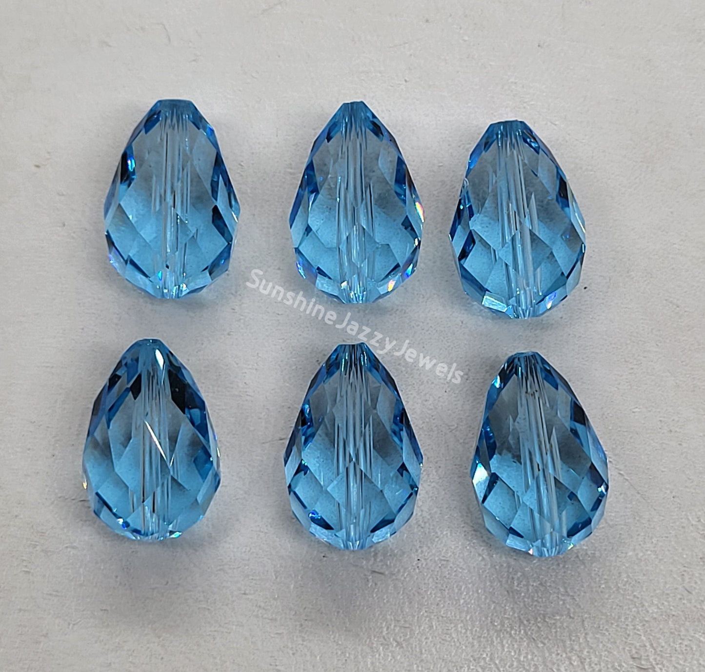 #5500 - Swarovski Crystal 9x6mm Colored Teardrop Beads; 6pc per pack