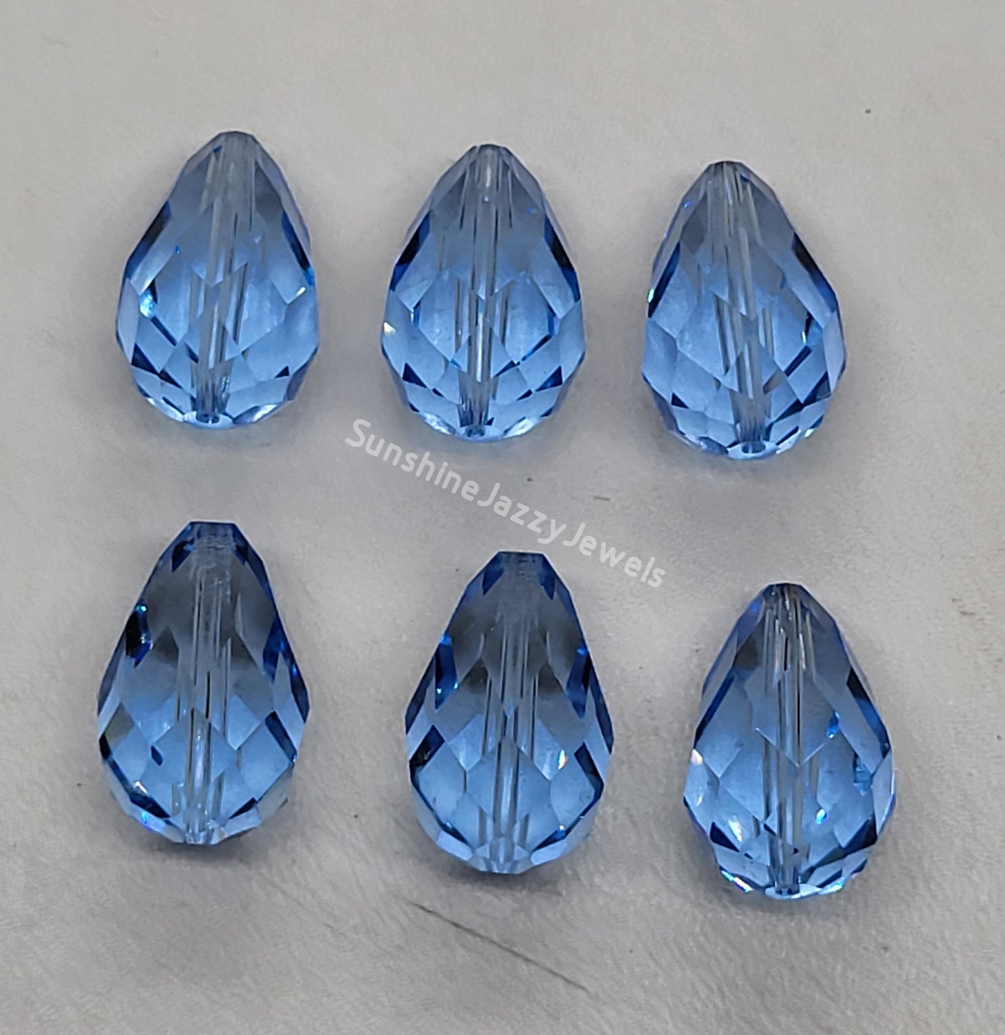 #5500 - Swarovski Crystal Faceted Teardrop Beads; Multiple Sizes and Colors