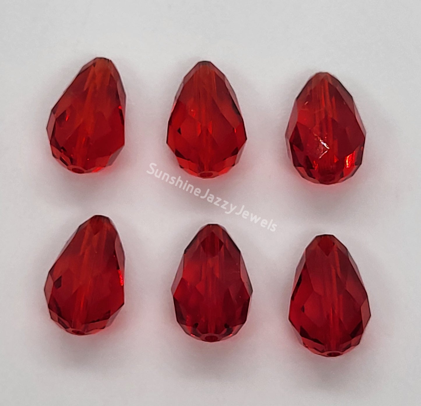 #5500 - Swarovski Crystal 9x6mm Colored Teardrop Beads; 6pc per pack