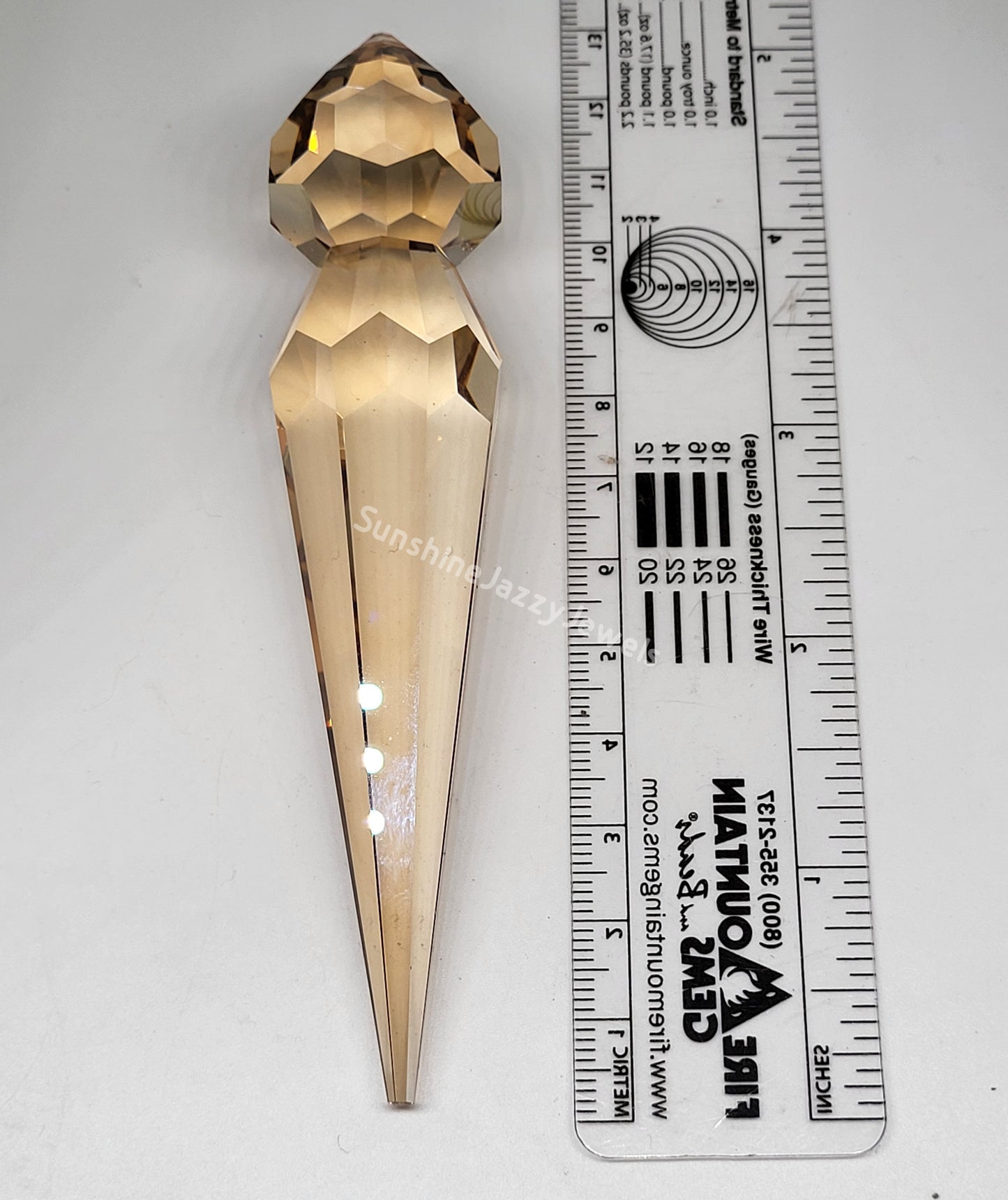#8984 501 083 - Swarovski Crystal 118mm Golden Shadow Combination Drop
