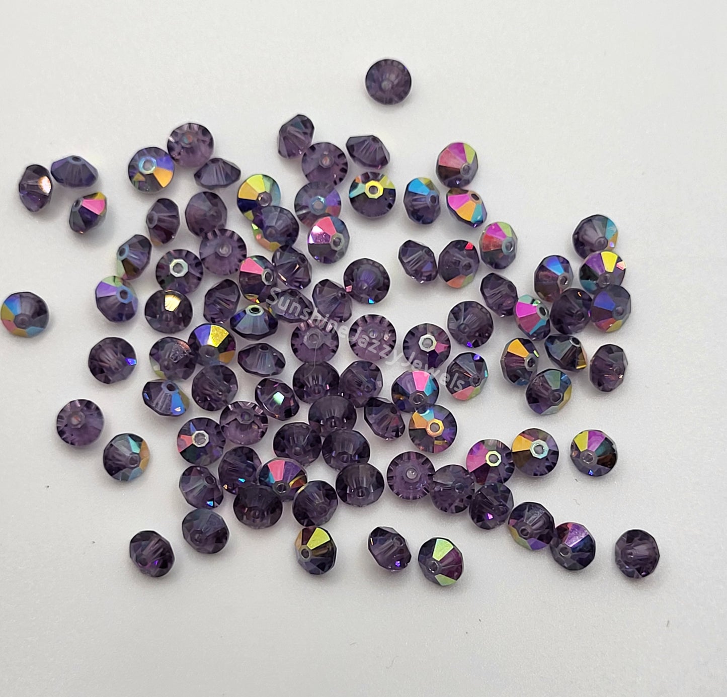 #5307 - Swarovski Crystal Flat Bicone/ Rondel Beads; 4 Sizes
