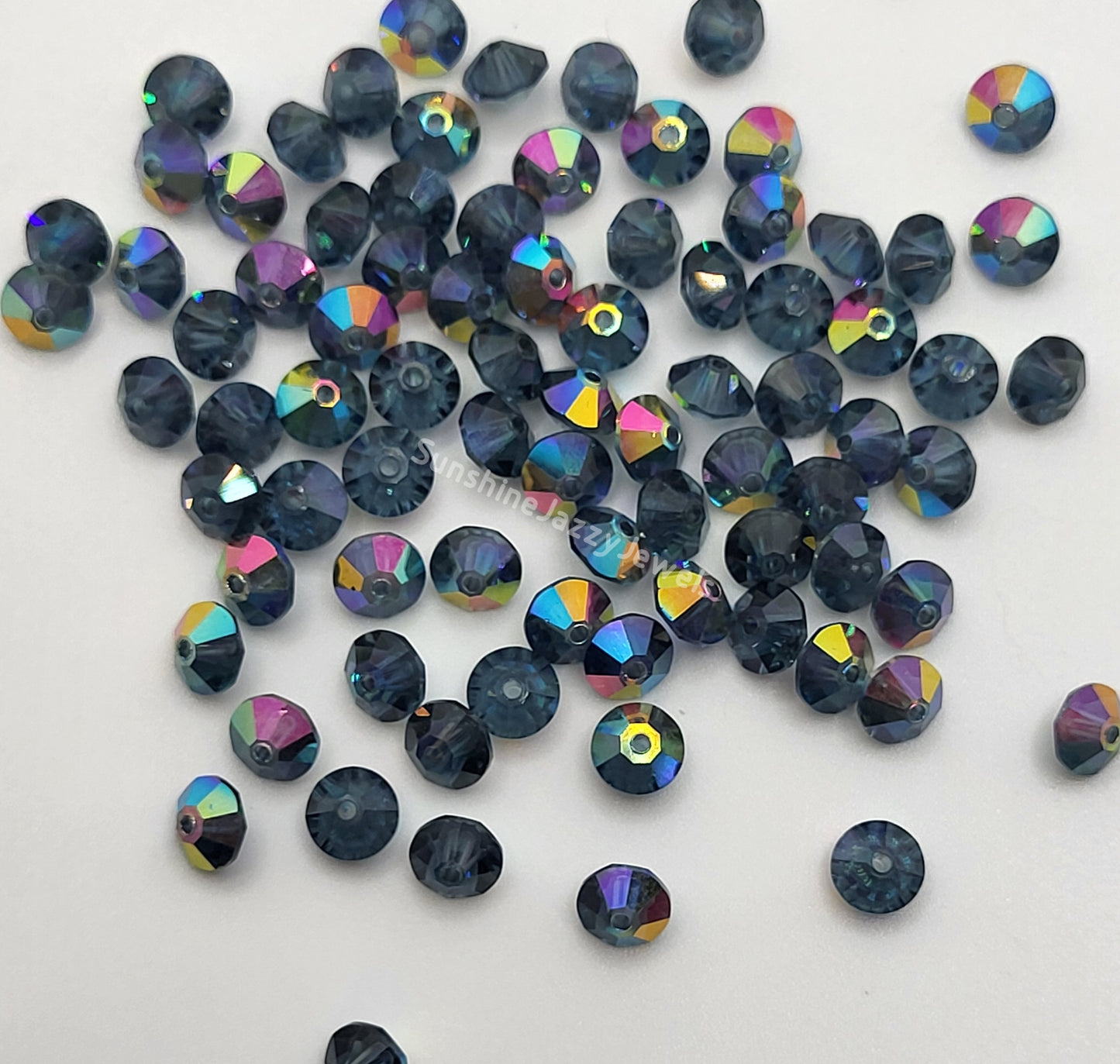 #5307 - Swarovski Crystal Flat Bicone/ Rondel Beads; 4 Sizes