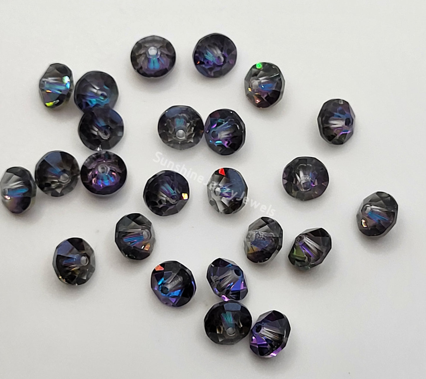 #5307 - Swarovski Crystal Flat Bicone/ Rondel Beads; 4 Sizes