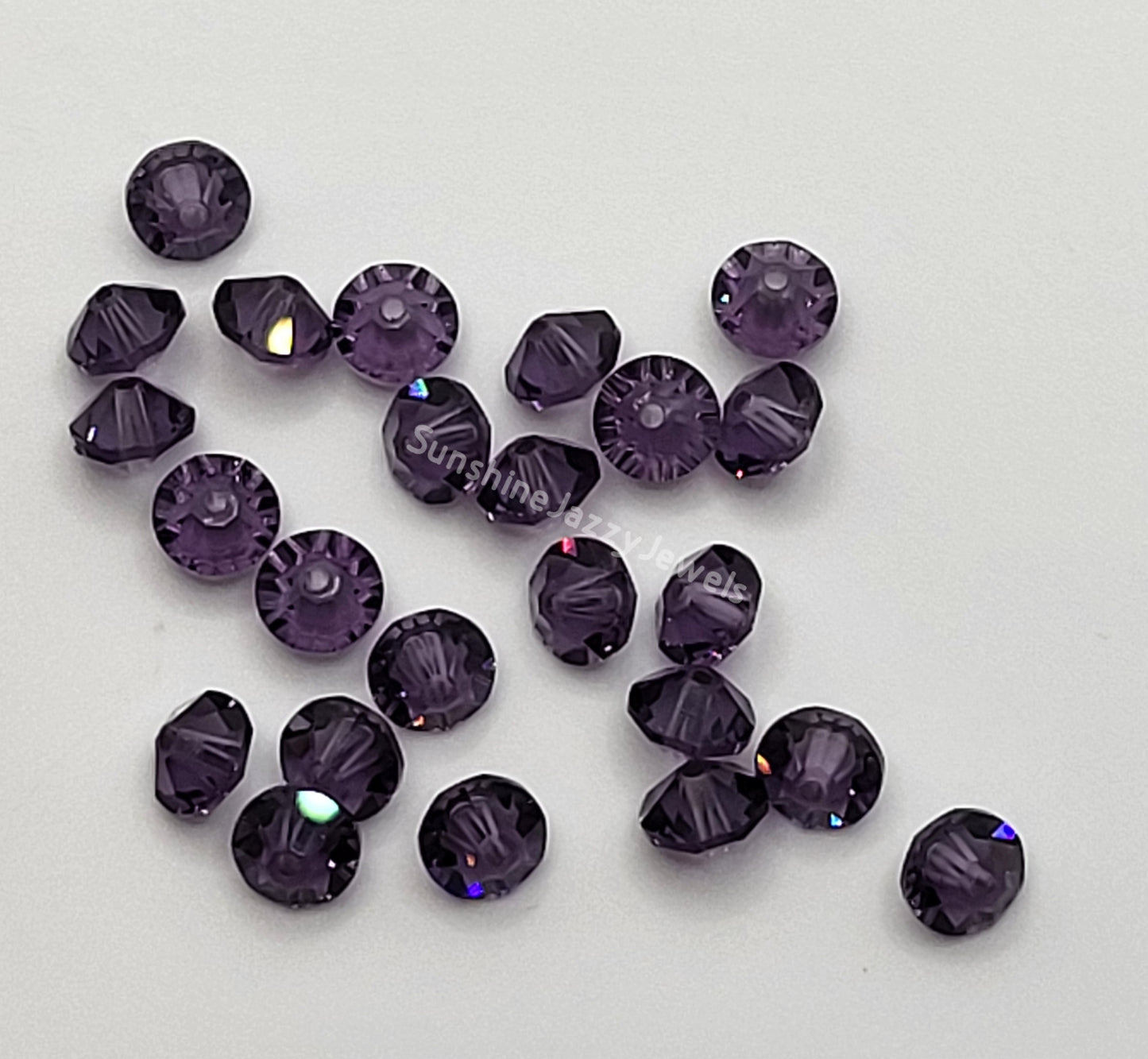 #5307 - Swarovski Crystal Flat Bicone/ Rondel Beads; 4 Sizes