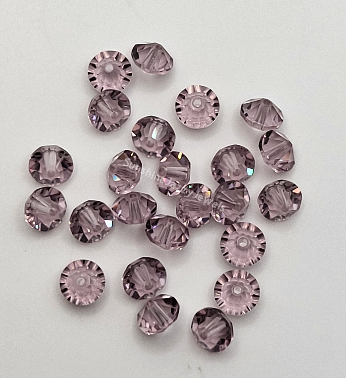 #5307 - Swarovski Crystal Flat Bicone/ Rondel Beads; 4 Sizes