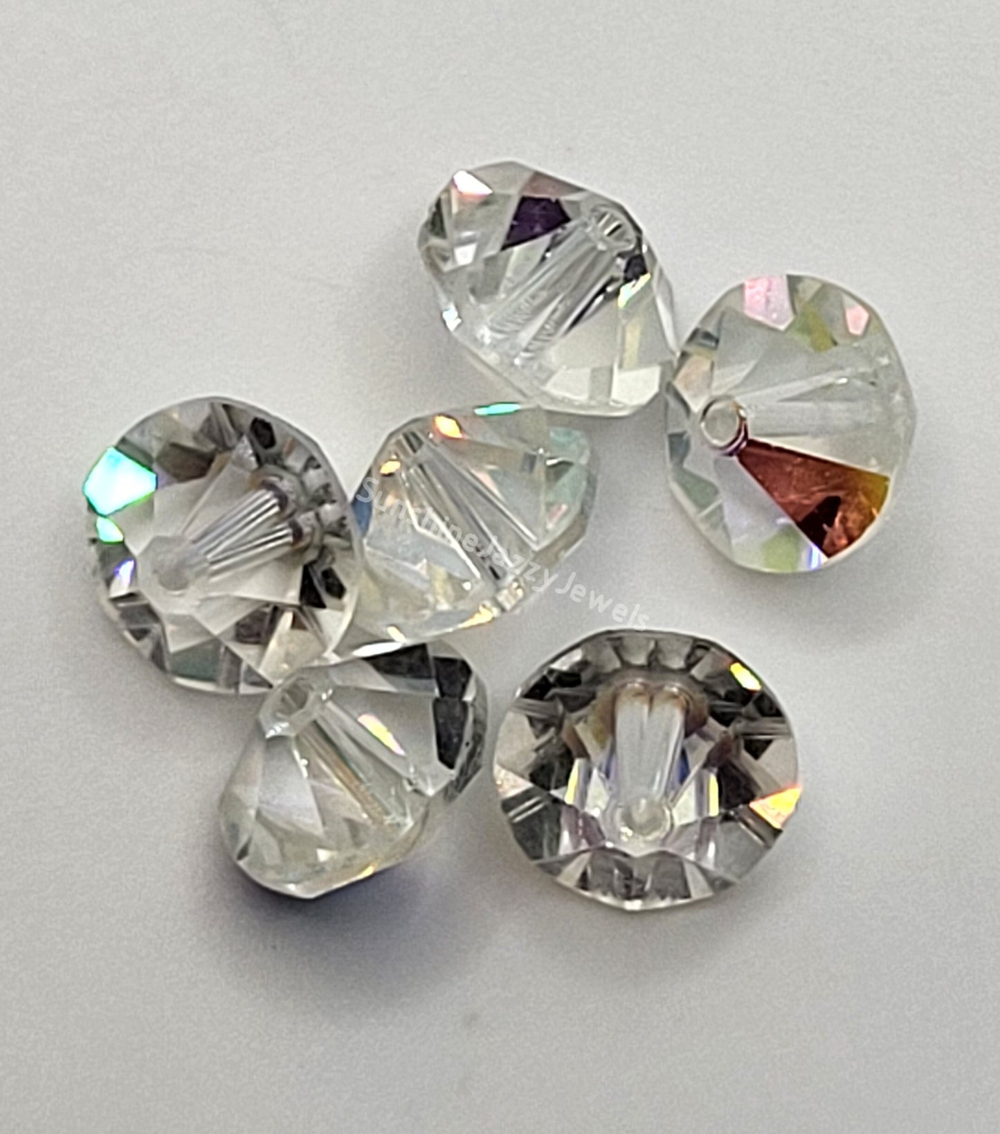 #5307 - Swarovski Crystal Flat Bicone/ Rondel Beads; 4 Sizes