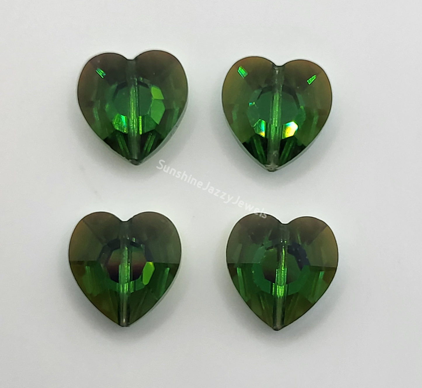 #5131 - Swarovski Crystal Heart Beads; Vertical Drilled