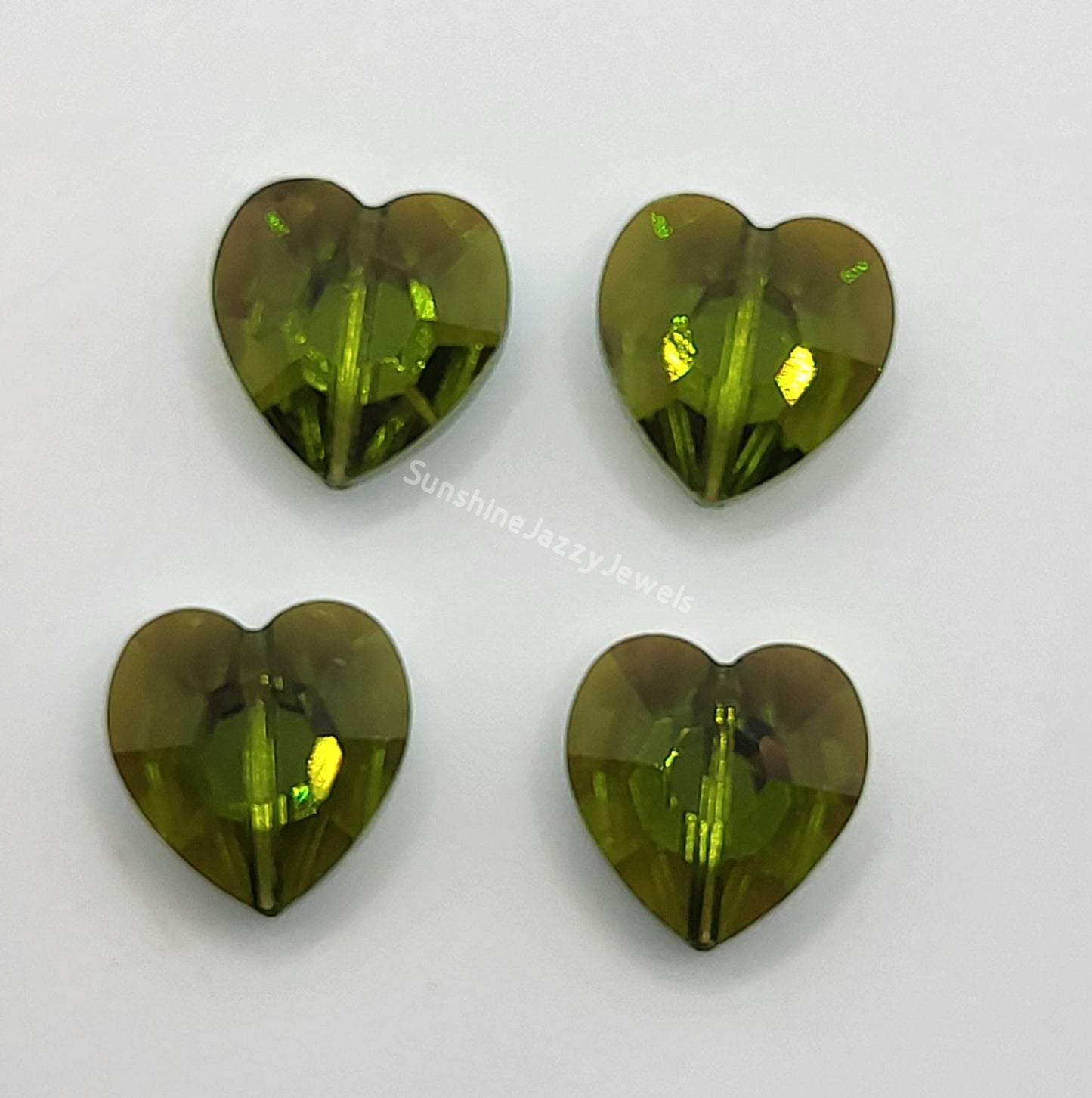 #5131 - Swarovski Crystal Heart Beads; Vertical Drilled