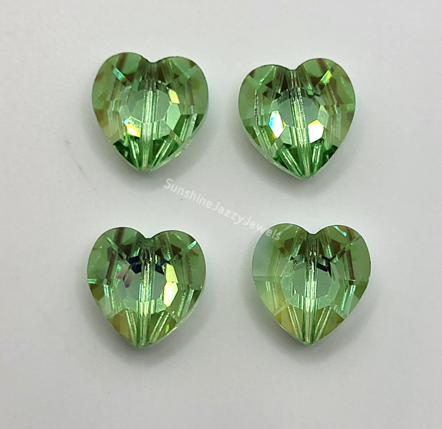 #5131 - Swarovski Crystal Heart Beads; Vertical Drilled