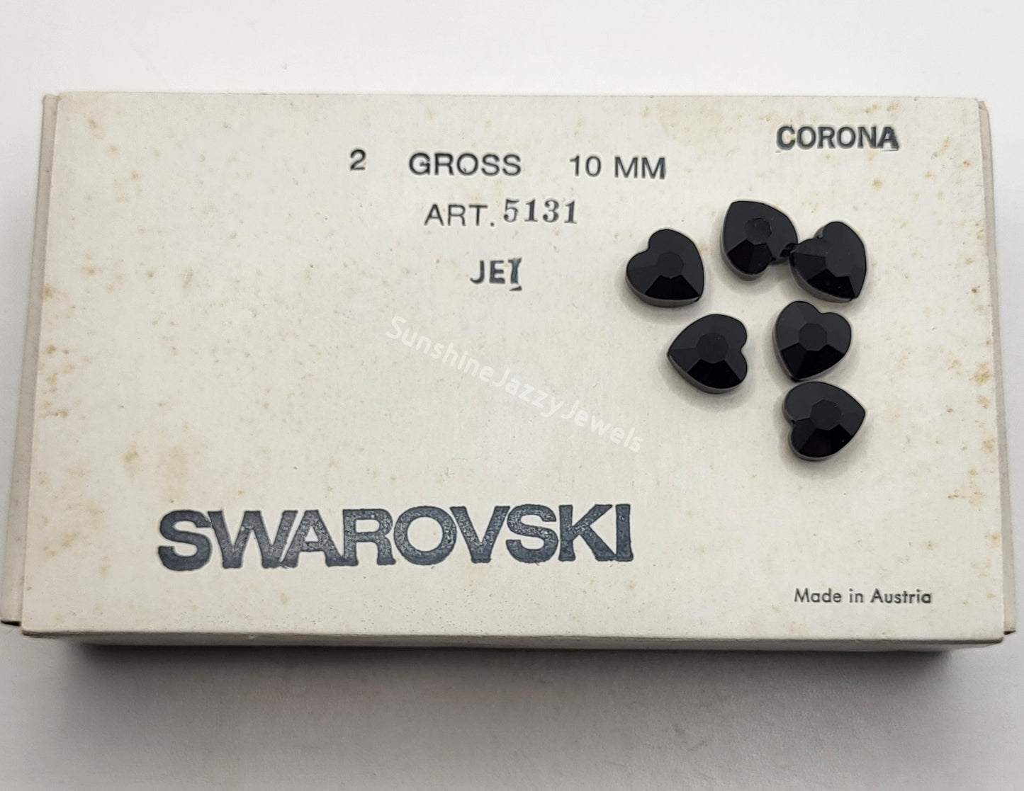 #5131 - Factory Pack Swarovski Crystal 10mm Heart Beads