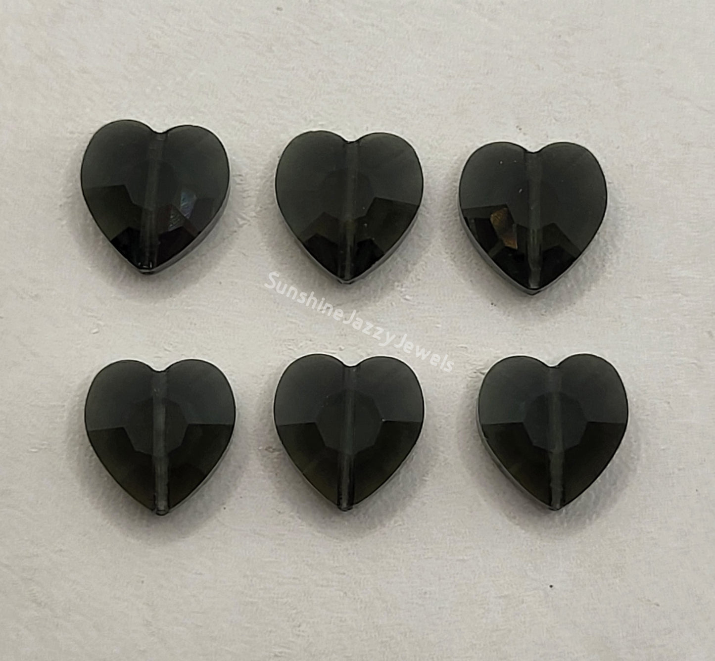 #5131 - Swarovski Crystal Heart Beads; Vertical Drilled