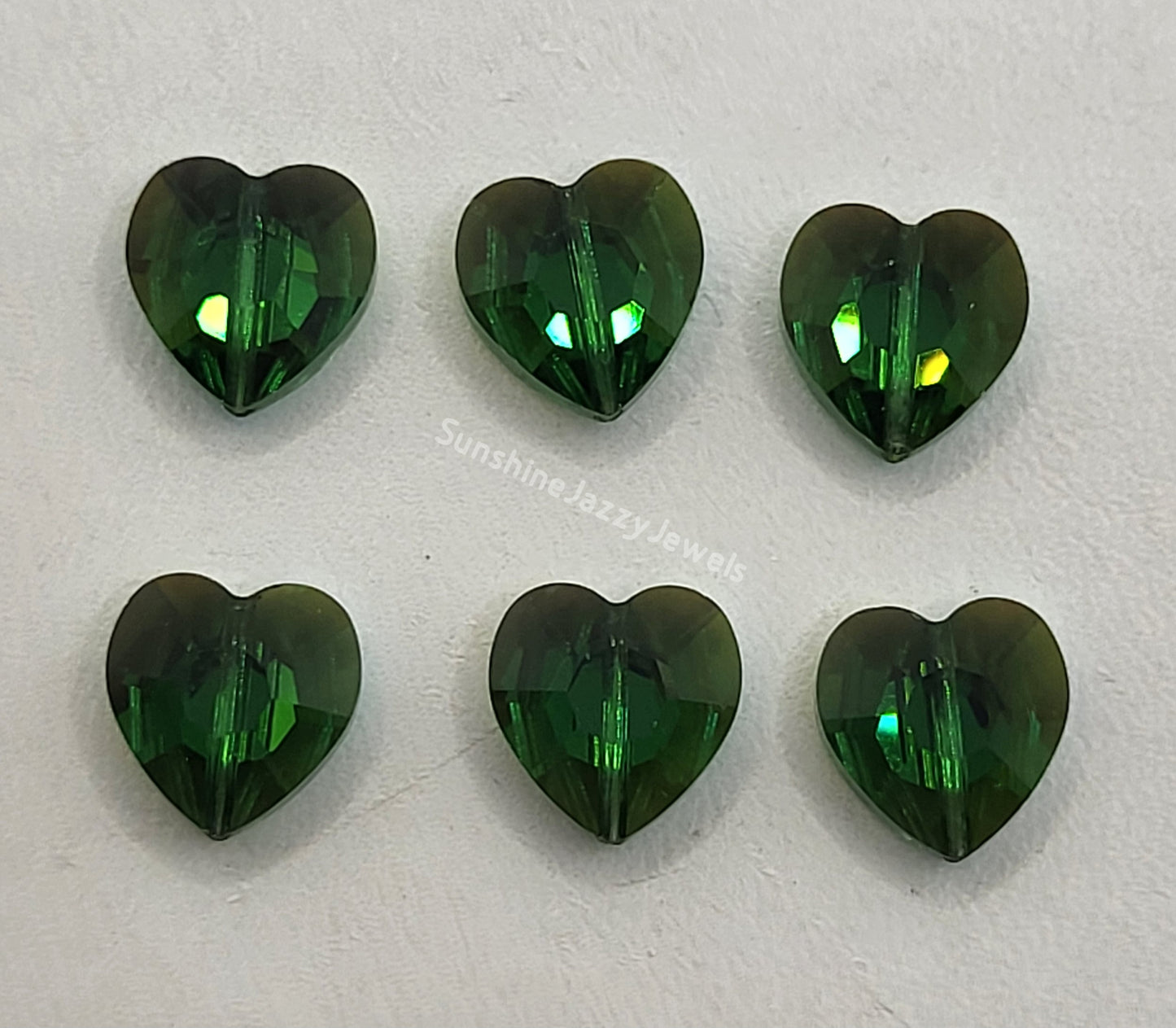#5131 - Swarovski Crystal Heart Beads; Vertical Drilled