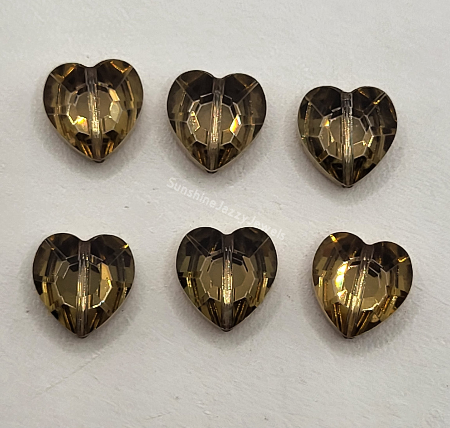 #5131 - Swarovski Crystal Heart Beads; Vertical Drilled