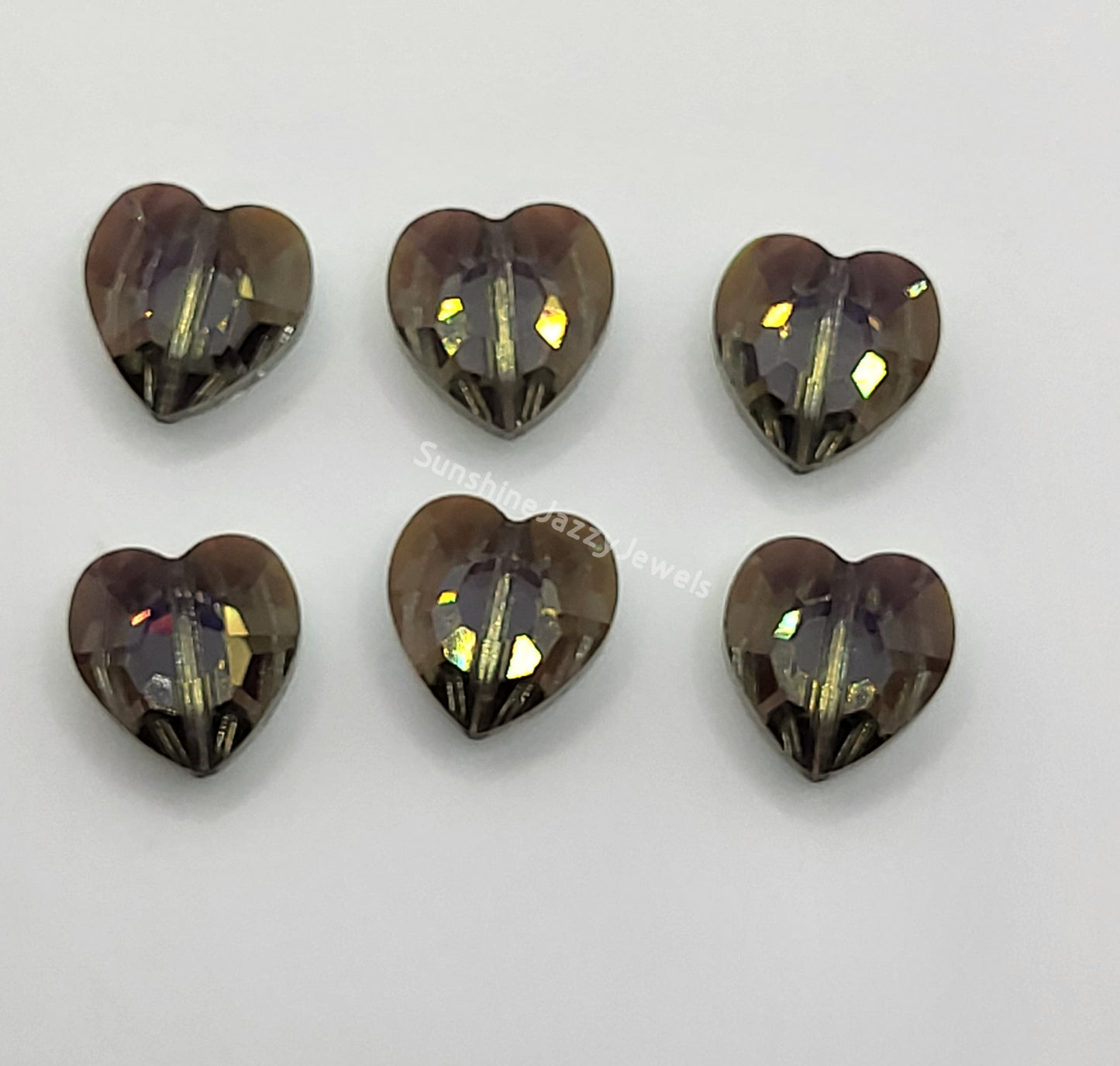 #5131 - Swarovski Crystal Heart Beads; Vertical Drilled