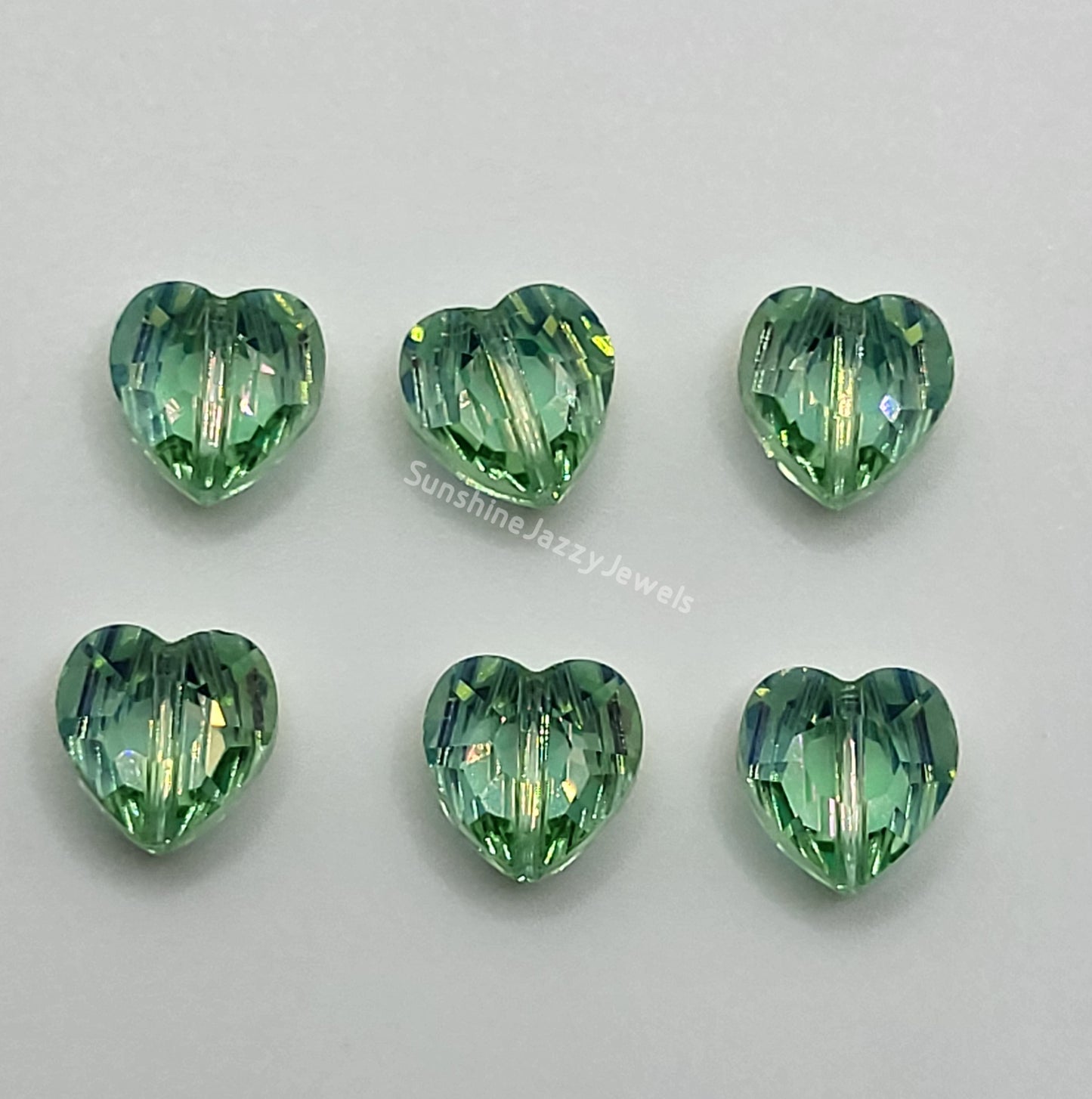 #5131 - Swarovski Crystal Heart Beads; Vertical Drilled