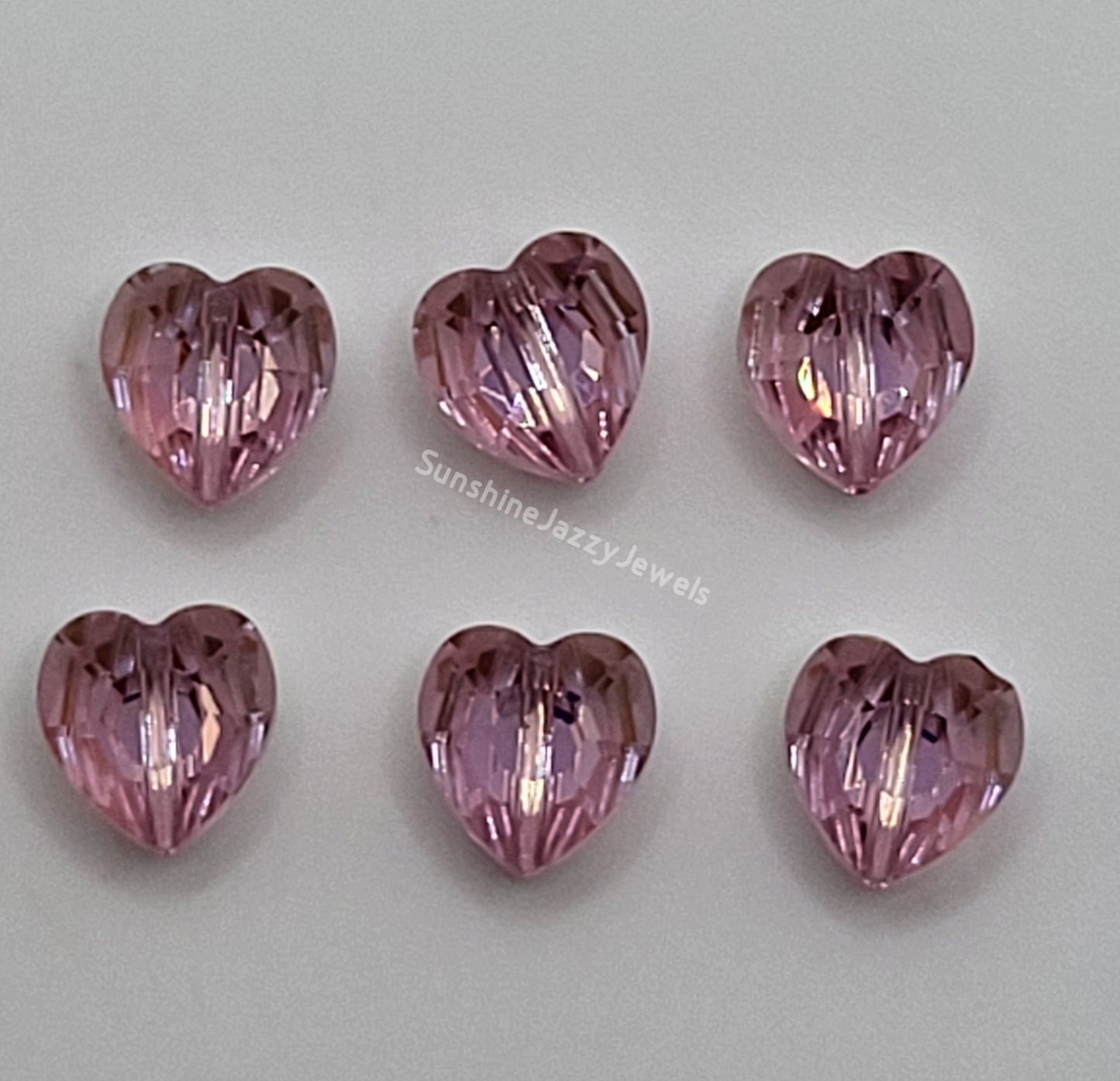 #5131 - Swarovski Crystal Heart Beads; Vertical Drilled