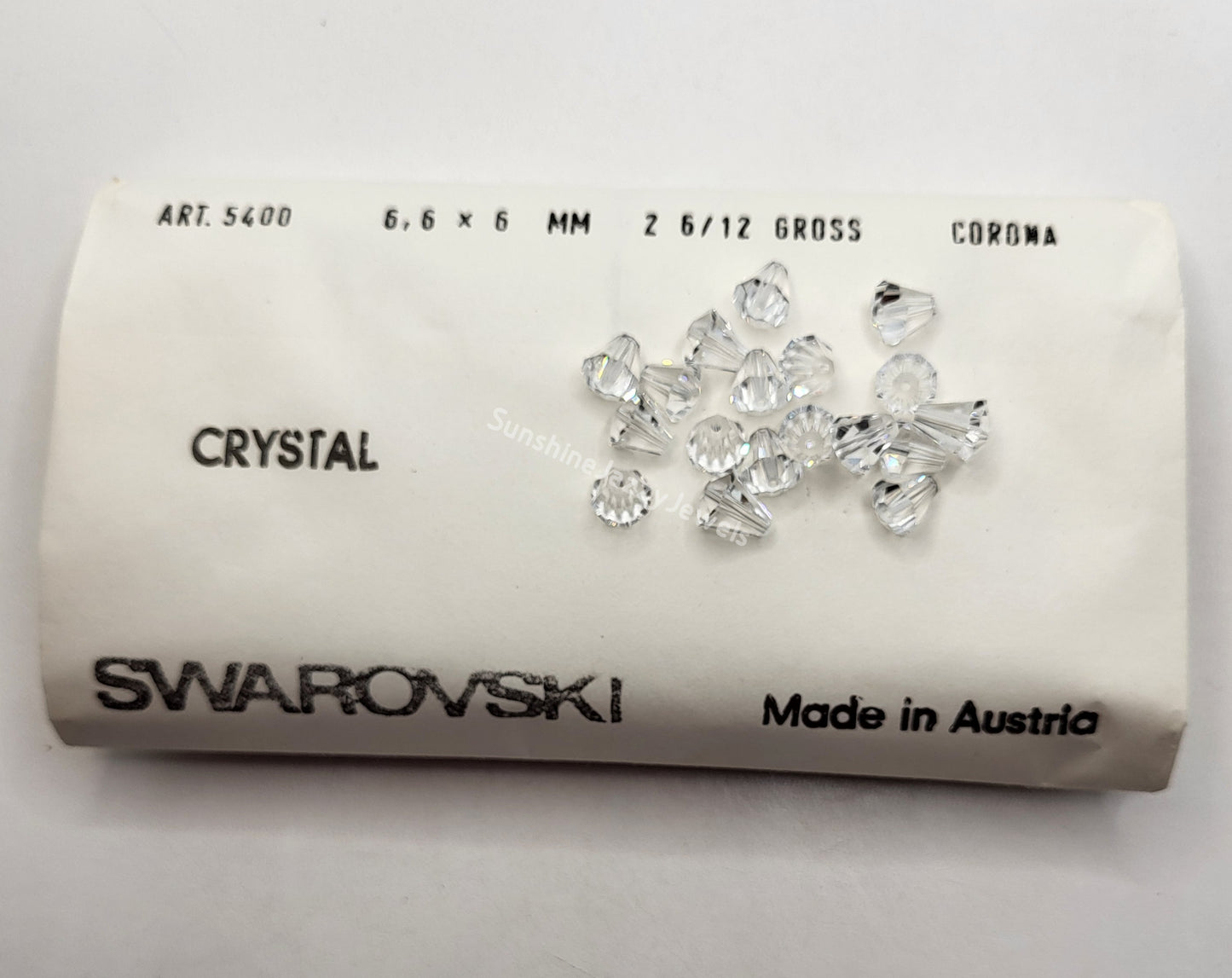 #5400 - Factory Pack Swarovski Crystal 6.5x6mm Faceted Cone Beads