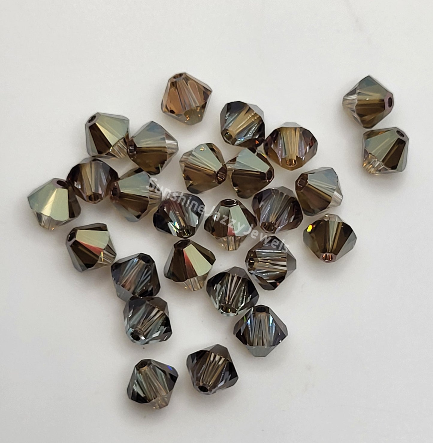 #5328 - Swarovski Crystal 6mm Bicone Beads; Crystal Effects
