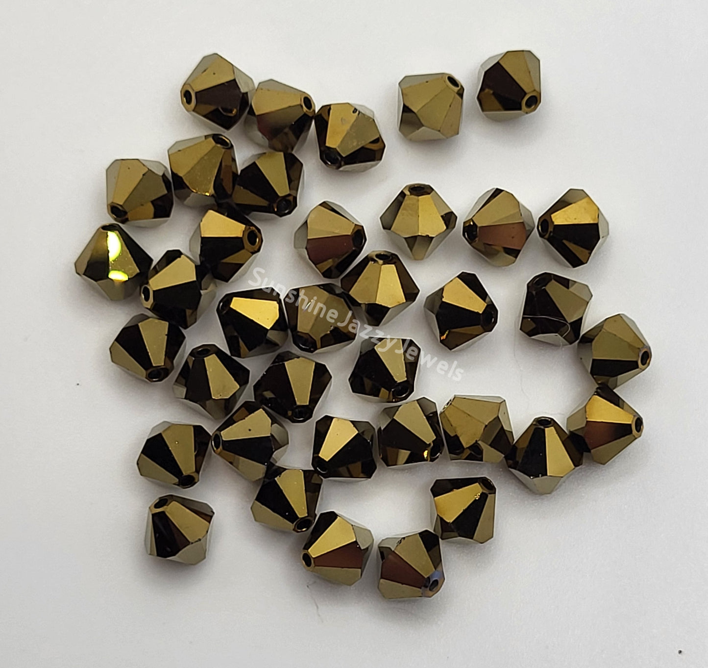 #5328 - Swarovski Crystal 6mm Bicone Beads; Crystal Effects