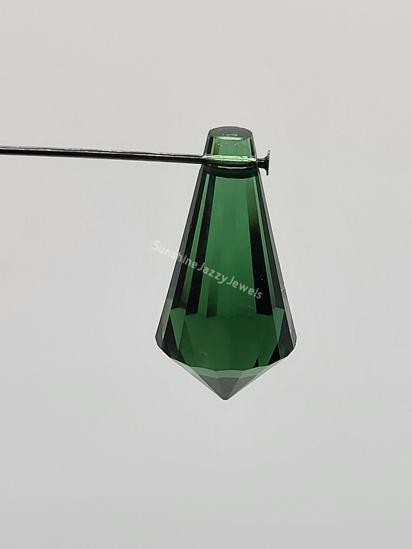 #6001 - Factory Pack Swarovski Crystal Green Turmaline 22x11mm Teardrop Pendants