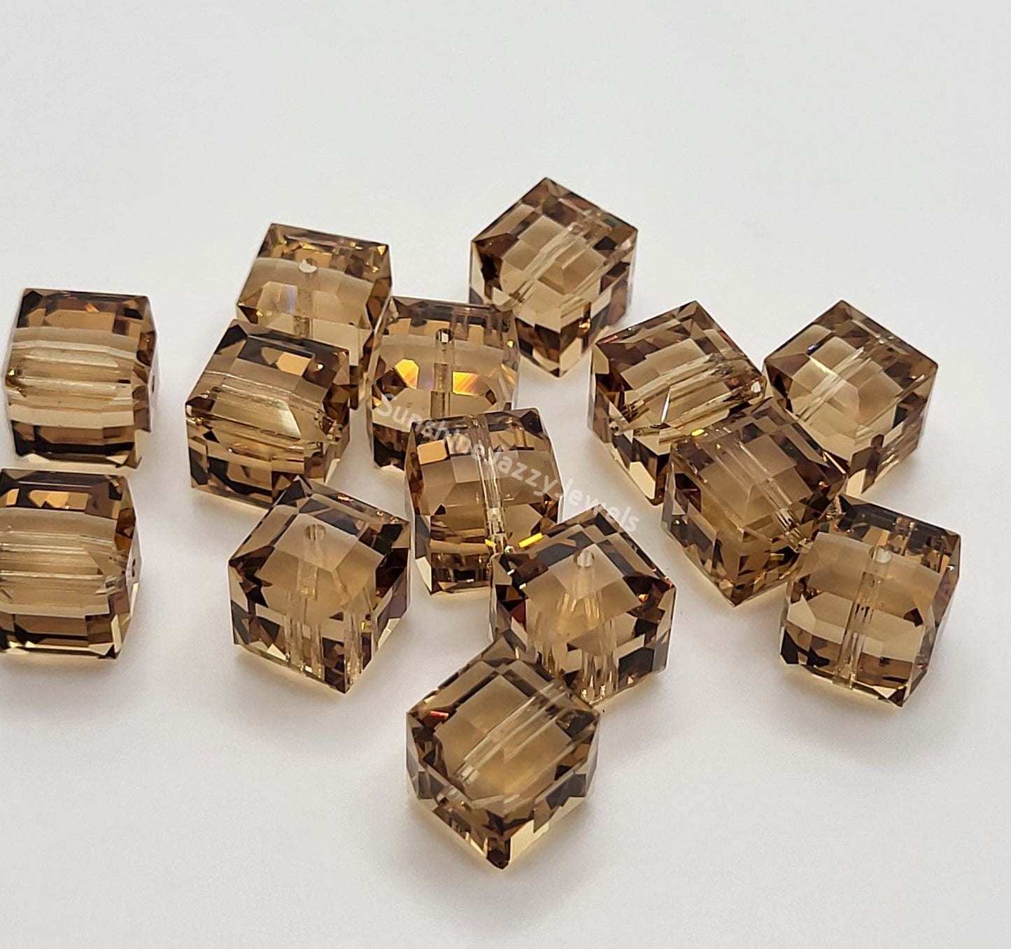 #5601 - Swarovski Crystal 8mm Faceted Cube Beads