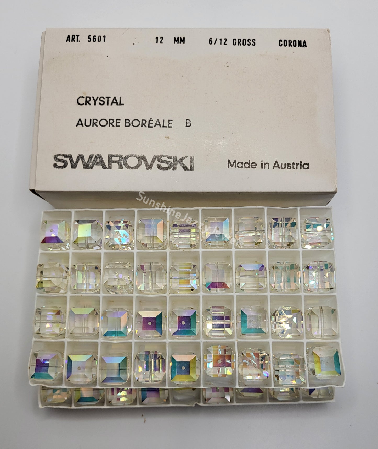 #5601 - Factory Pack Swarovski Crystal Faceted Cube Beads