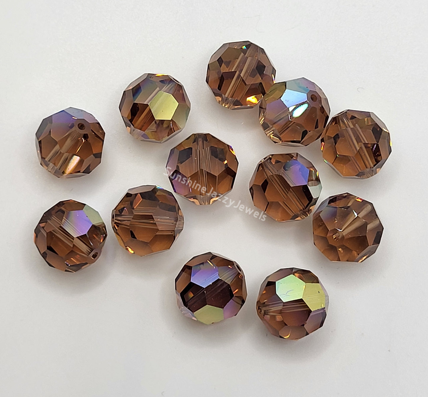 #5000 - Swarovski Crystal 12mm Faceted Round Beads; 4pc