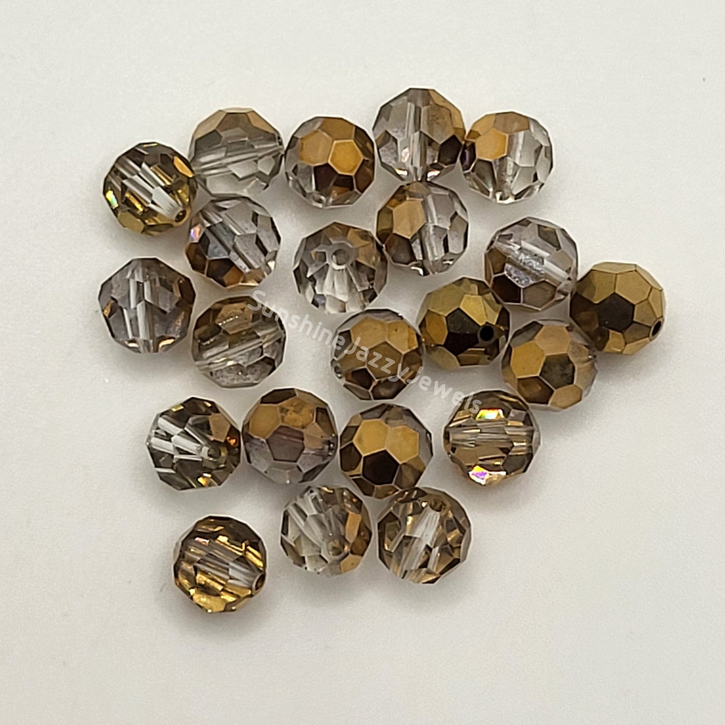#5000 - Swarovski Crystal 6mm Faceted Round Beads w/ Crystal Effect; 12pc per pack
