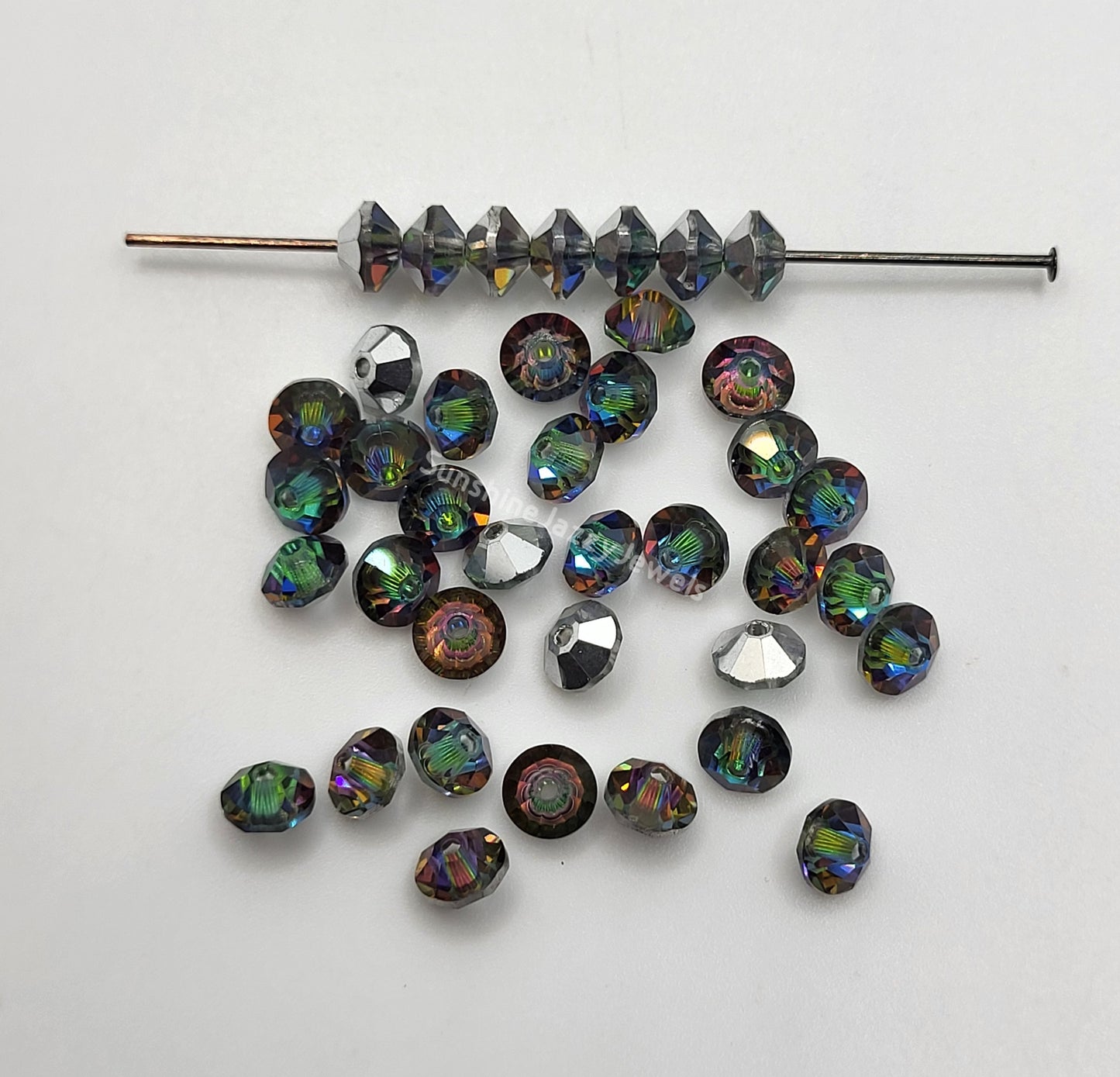 #5307 - Swarovski Crystal Flat Bicone/ Rondel Beads; 4 Sizes