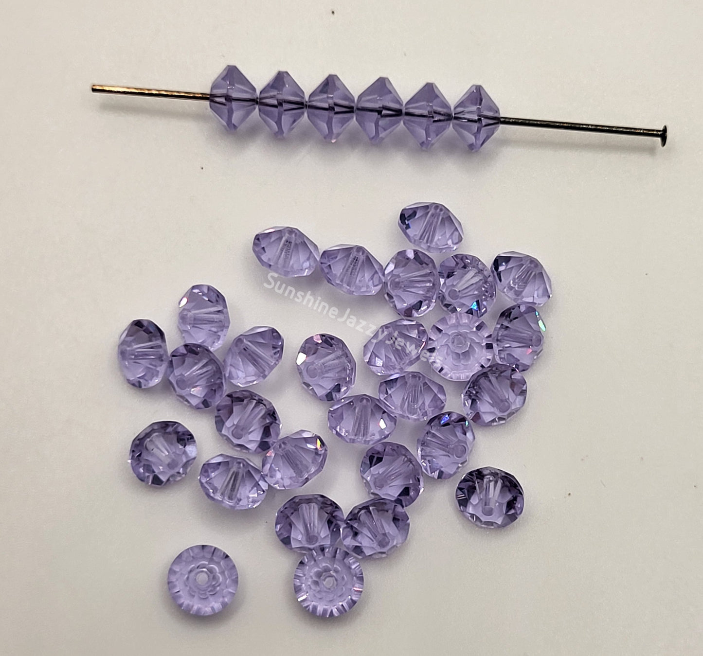 #5307 - Swarovski Crystal Flat Bicone/ Rondel Beads; 4 Sizes