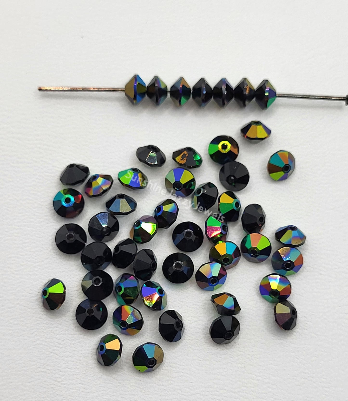 #5307 - Swarovski Crystal Flat Bicone/ Rondel Beads; 4 Sizes