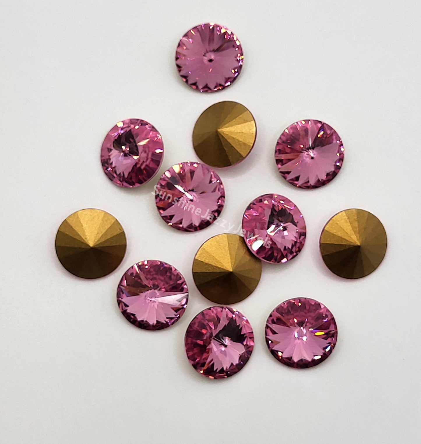 #1122 - Swarovski Crystal 12mm Chaton Rivoli Stone; Many Colors!