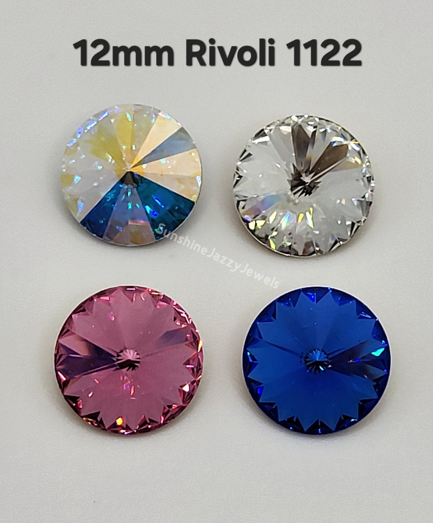 #1122 - Swarovski Crystal 12mm Chaton Rivoli Stone