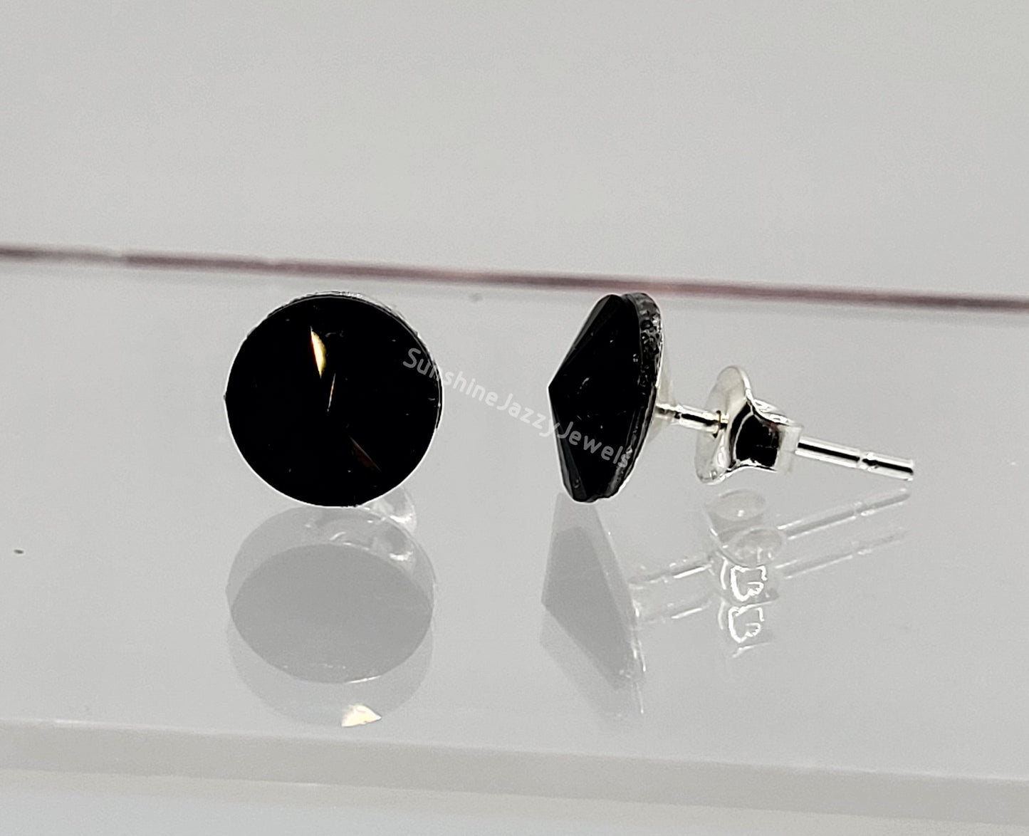 Sterling Silver Earrings - Swarovski Crystal Stud/ Post Earrings; Many Colors!