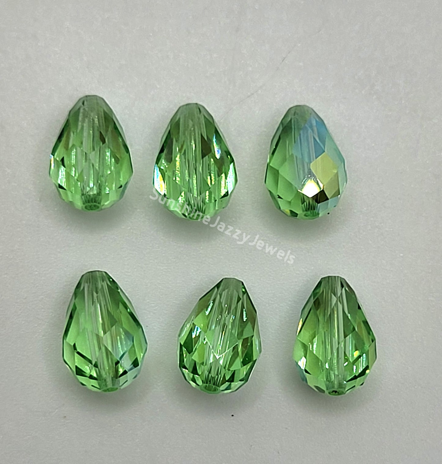 #5500 - Swarovski Crystal 9x6mm Colored Teardrop Beads; 6pc per pack